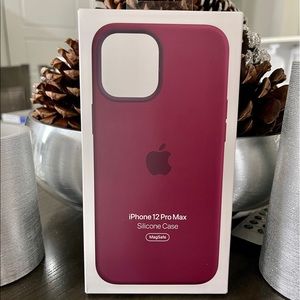 Used Like New iPhone 12 Pro Max Silicone Plum Case